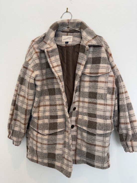 Universal Thread Other - Universal Thread Oversized Shacket Brown and Cream Plaid​